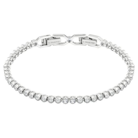 Swarovski Imber Emily Tennis Bracelet Round Cut, White, Rhodium Plated 1808960 - Picture 1 of 4